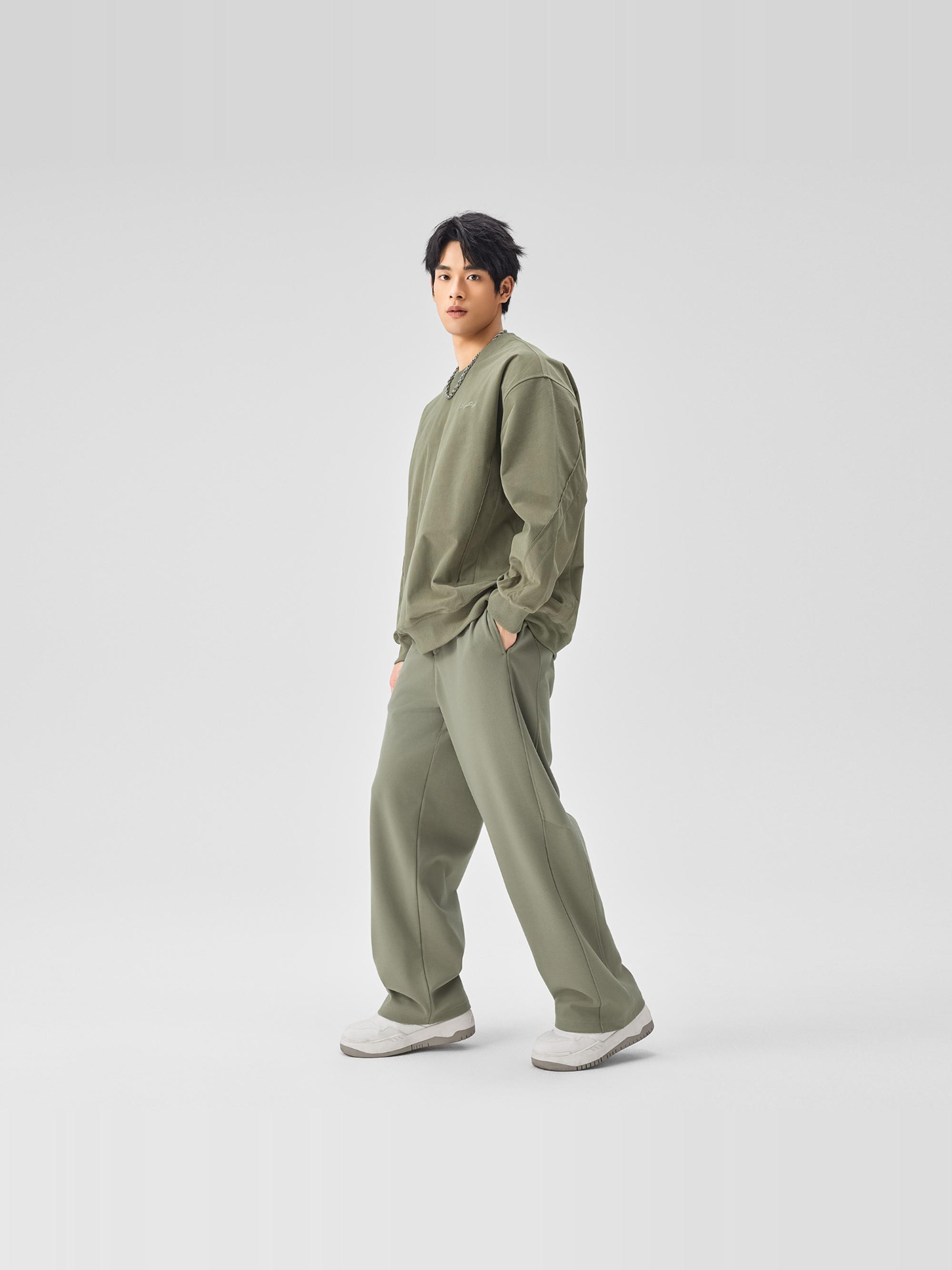 Bodydream BM Men Autumn New Arrival Casual Suit Pants Draping Effect Loose Straight Wide Leg Woven Long Pants