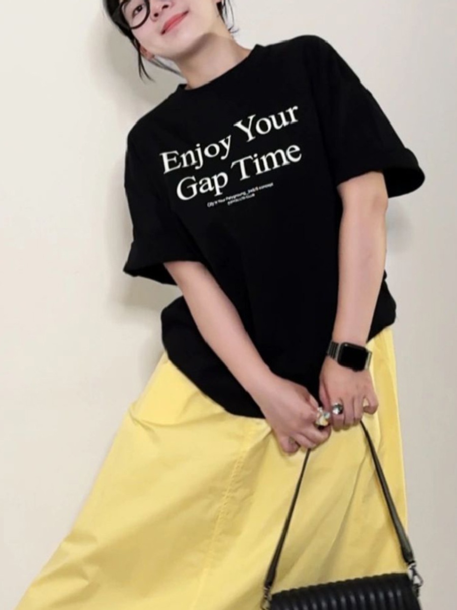 American Retro Black Short-Sleeved T-shirt Women's Summer Oversize Loose Casual Niche Design 100% Cotton Coat