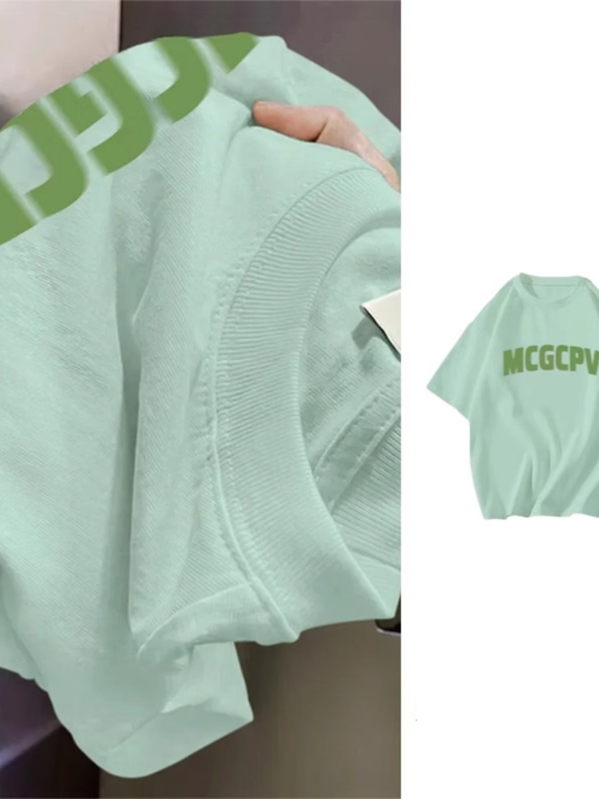 Dopamine Wear Mint Green Casual Letter Print Short-Sleeve T-Shirt Female Summer Loose Slimming Slim Fit Half Sleeve Tops