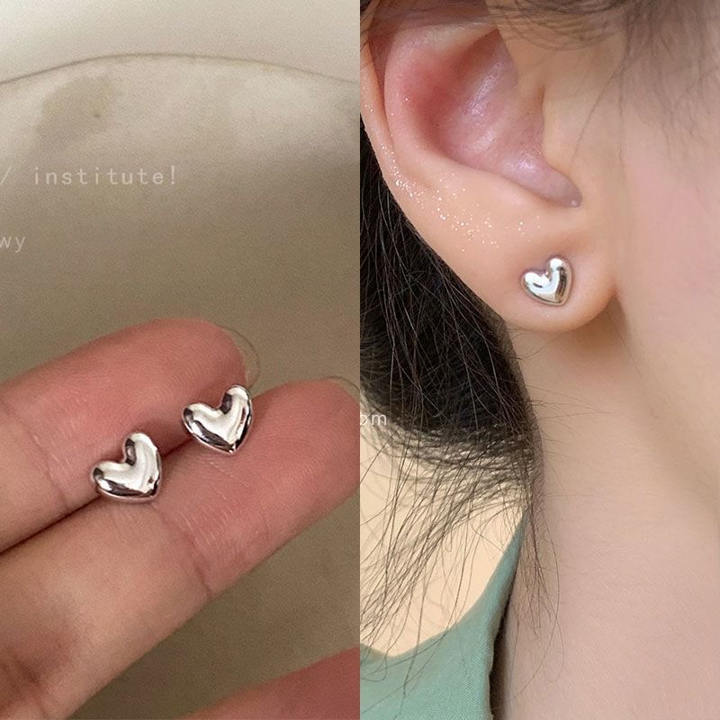 [3 Yuan for 3 Pieces] No Need to Pick Love Ear Studs When Sleeping Women Niche Design Sense Lucky Necklace Peach Blossom All-Match Bracelet