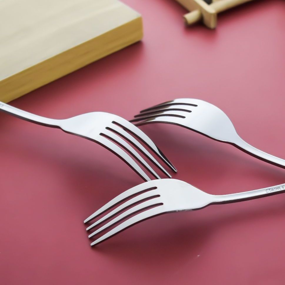 Thickened Western Food Creative Dessert Handle Stainless Steel Fork