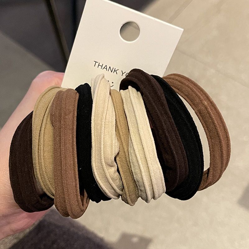 Milk Tea Mixed Color Hair Accessories Milk Tea Mixed Color Hair Accessories Black Seamless Rubber Band