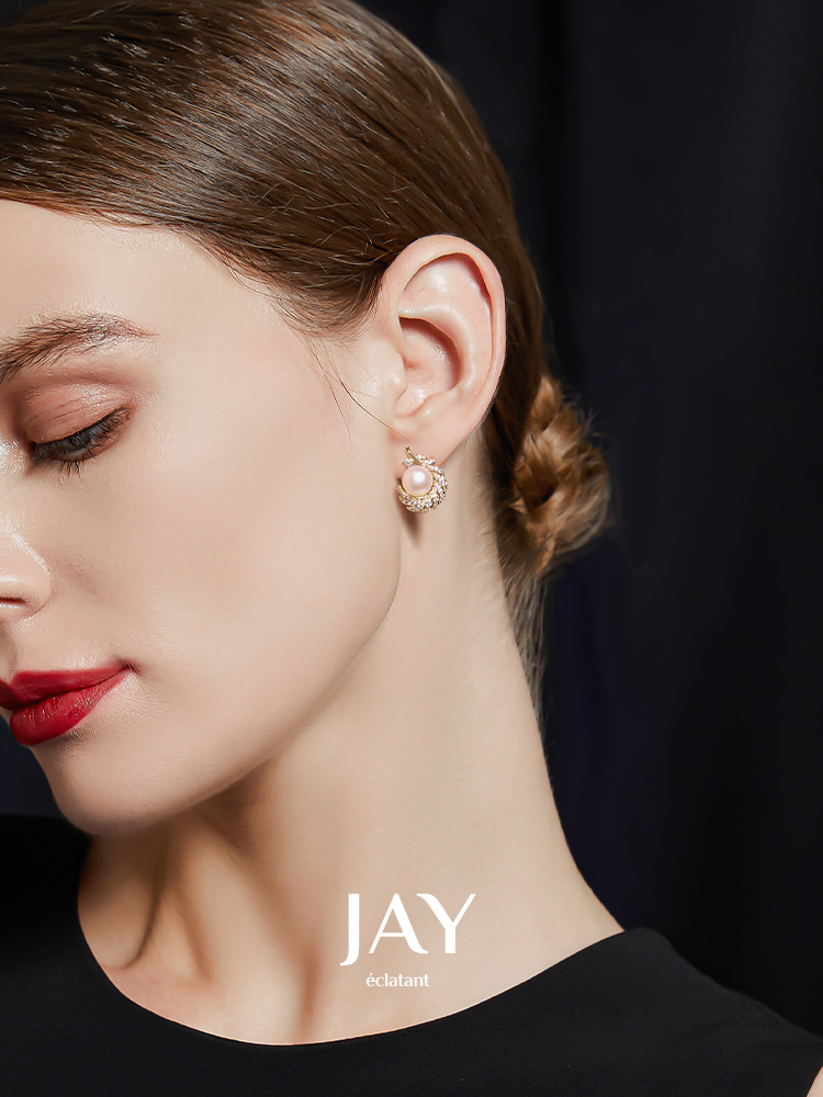 Jay Original Wing Pearl Stud Earrings Fall and Winter Fancy Graceful Earrings Women 2025 New Arrival Earring Gift
