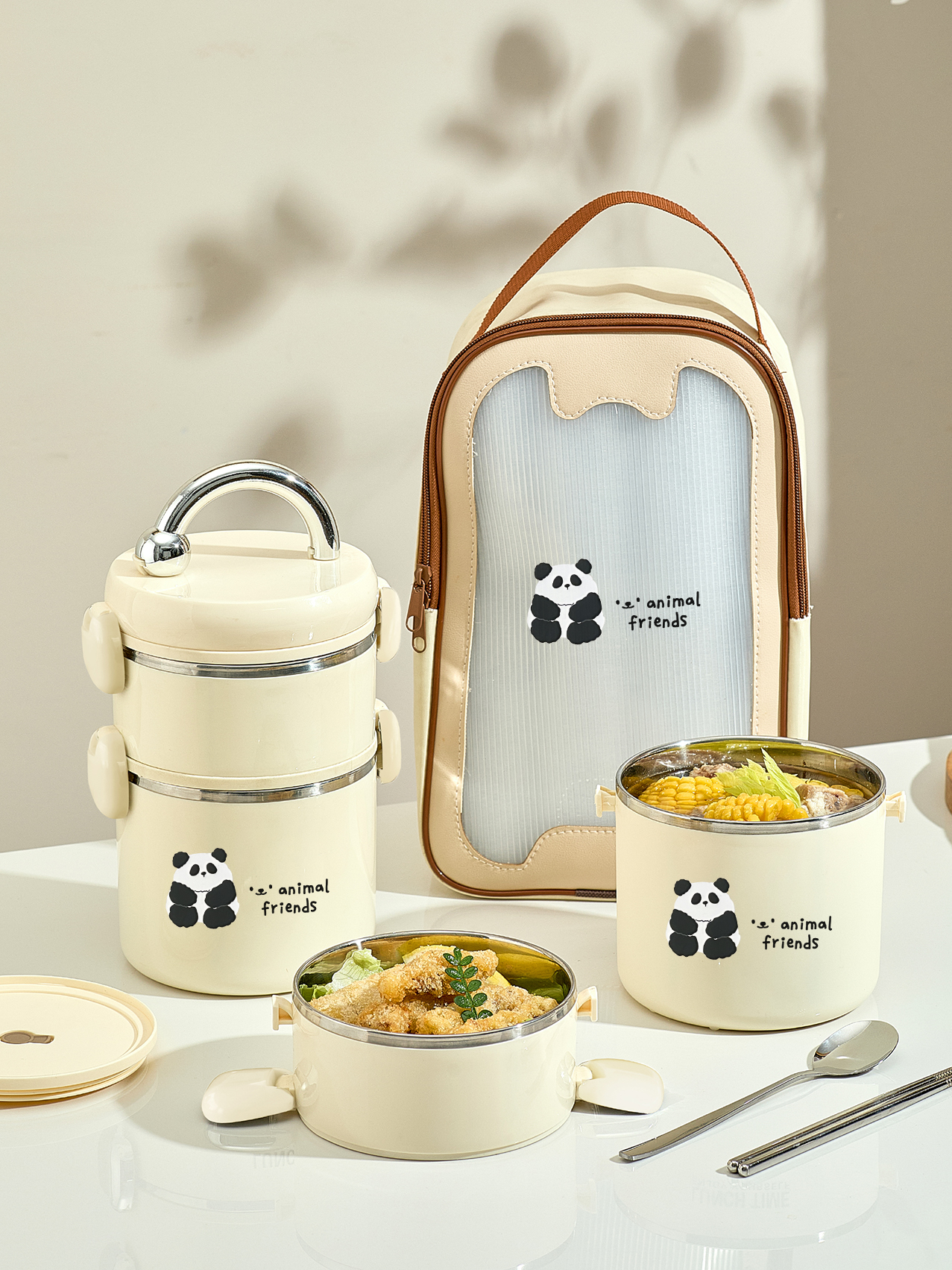 Multi-Layer Insulated Lunch Box Office Worker Stainless Steel Large Capacity Oversized Bento Box Three Layers Insulated Rice Bucket Portable Four Layers
