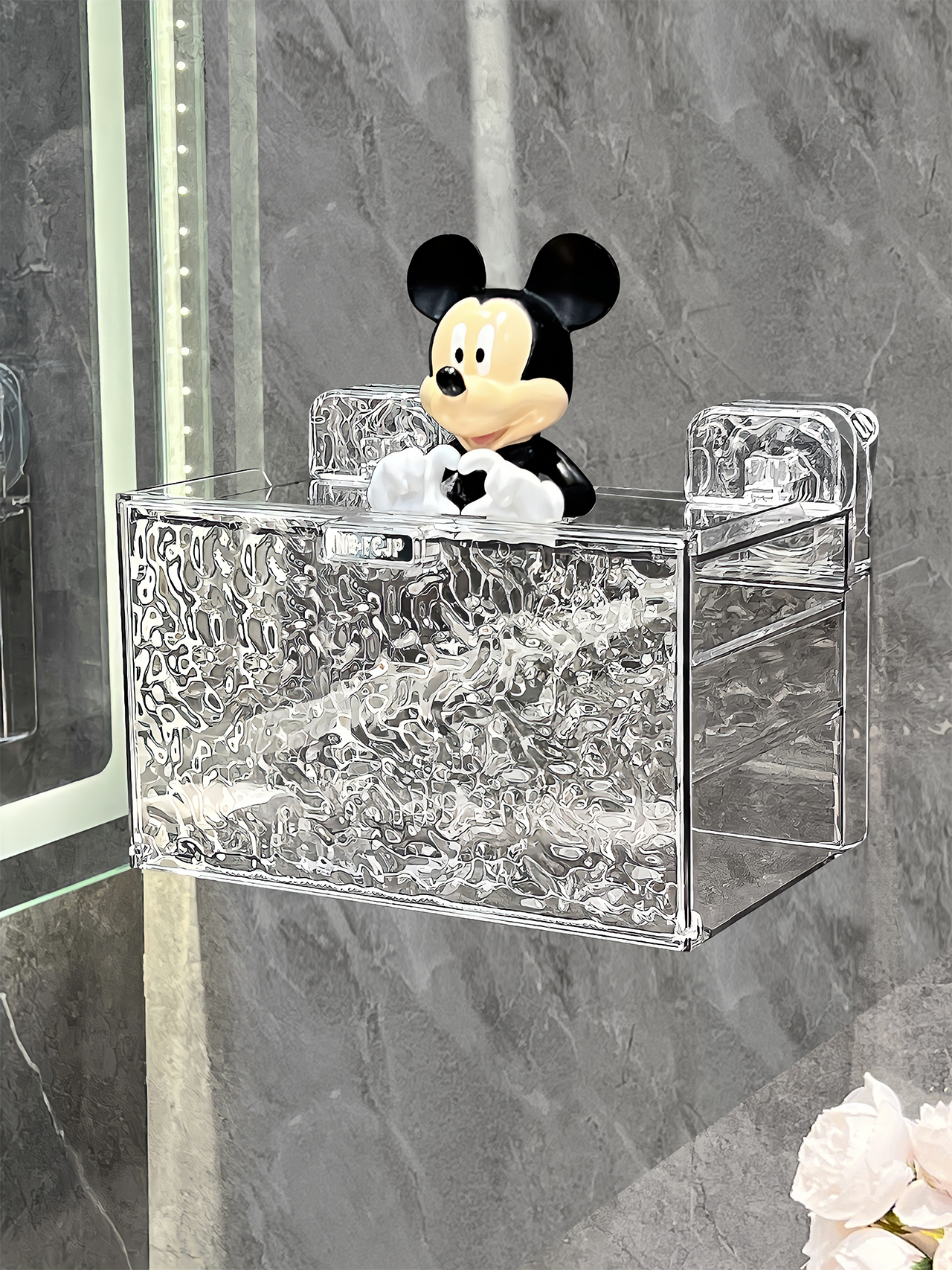 Suction Cup Face Cloth Storage Box Wall-Mounted Toilet Tissue Box Paper Extraction Box Classy Creative Multifunctional Roll Holder