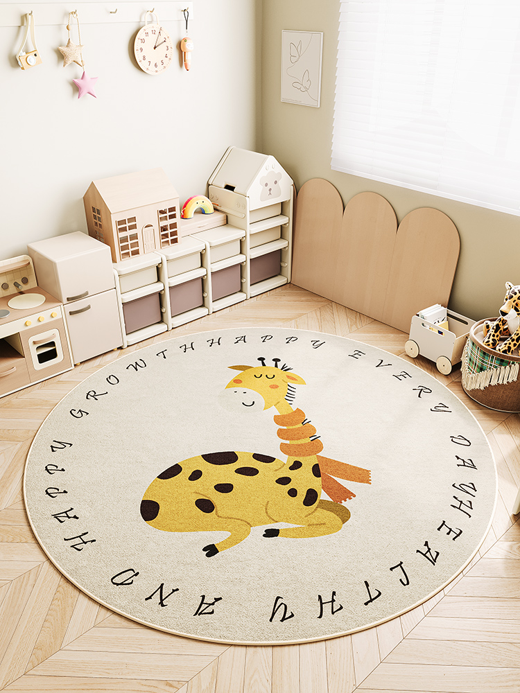 Children's Room Carpet Bedroom Bedside Blanket round Climbing Pad Thickened Washable Girls' Study Mat Reading Area