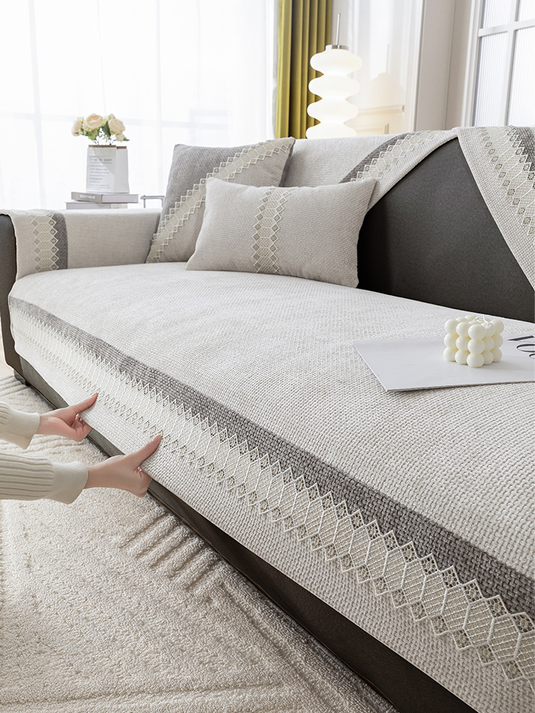 2025 New Arrival Chenille Sofa Cushion French Entry Lux Non Slip All-Inclusive Universal Sofa Cover Cover Cloth All Year Round Neutral