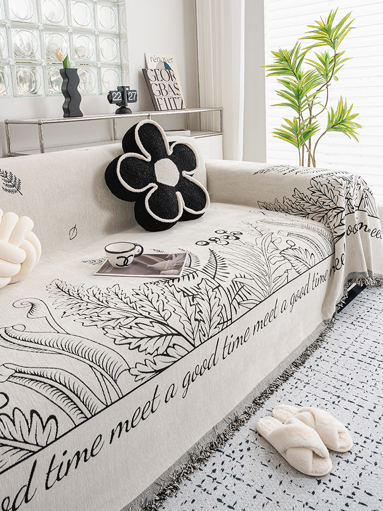 Anti-Scratching All Year Round Neutral Chenille Sofa Cover Cloth Non Slip a Whole Full Cover Towel Universal All-Inclusive Sofa Cover