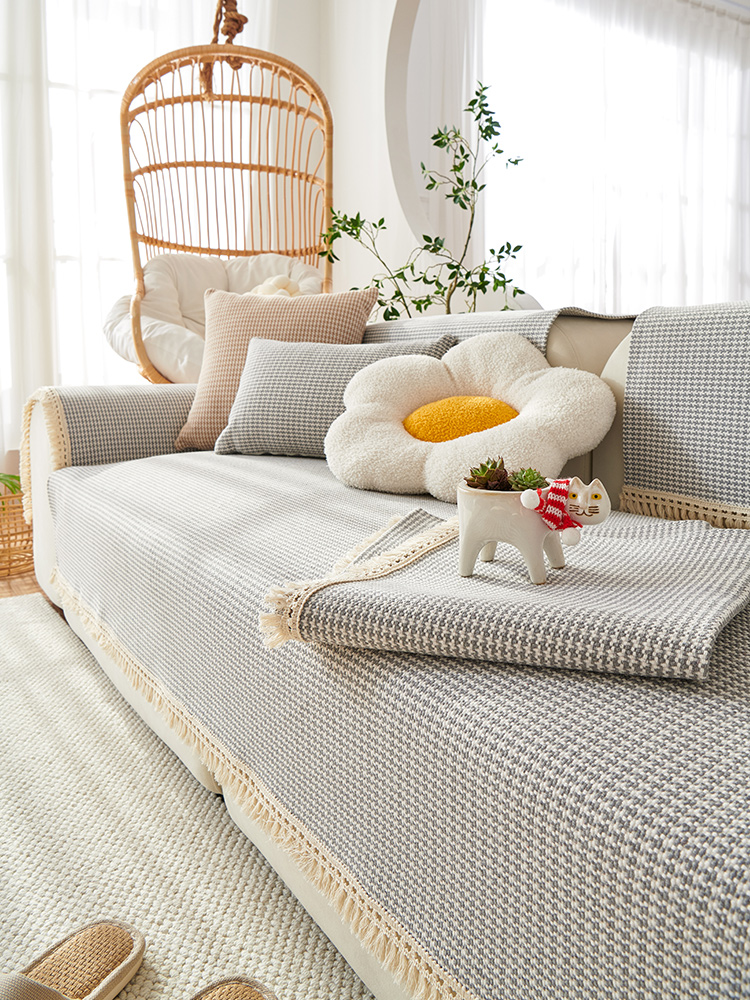 All Year Round Neutral Sofa Cushion Non Slip Sofa Cover Slipcover Modern Light Luxury Classy 2025 New Arrival Cushion Cover Cloth