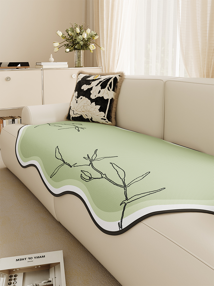 Chenille Sofa Cushion All Year Round Neutral 2025 New Arrival Seat Cushion for Summer Accessible Luxury Fancy Special-Shaped Asymmetrical Cover Towel