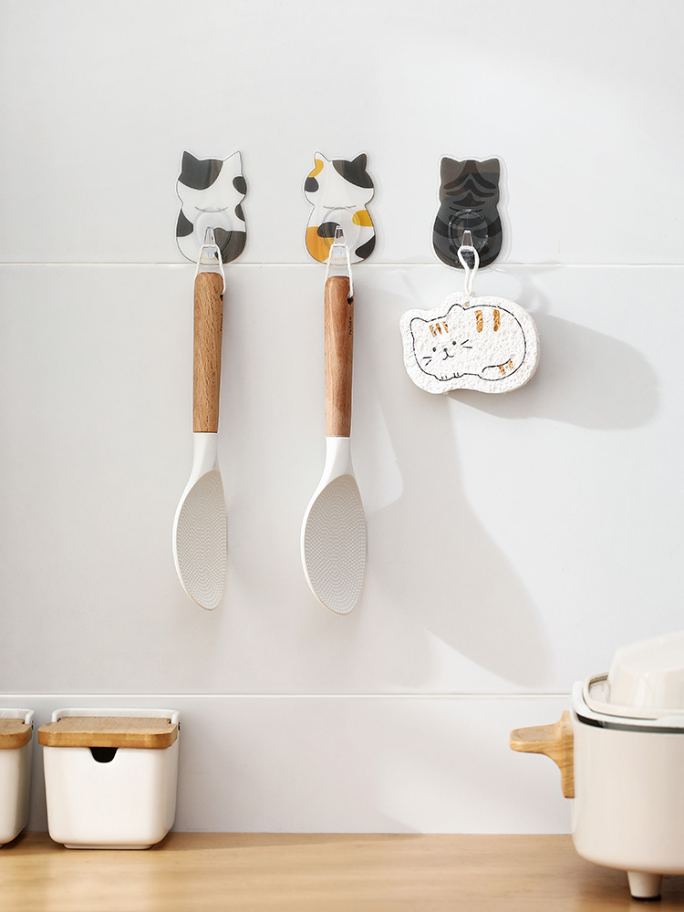 Fasola Punch-Free Hook Adhesive Strong Load-Bearing Kitchen Bathroom Wall Surface Rack No Trace behind the Door Sticky Hook