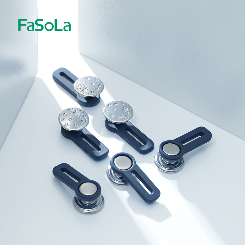 Fasola Adjustable Denim Waist Expansion Buttons Sewing Free Waist of Trousers Fixed Detachable Big Change Small Pants Buttons