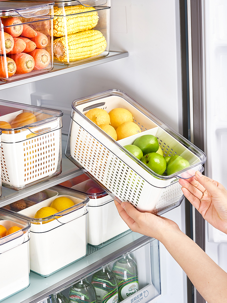 Refrigerator Storage Box Food Grade Fruit Sealed Fresh-Keeping Frozen Dumplings Box Quick-Frozen Box Kitchen Storage Separately Packed Case