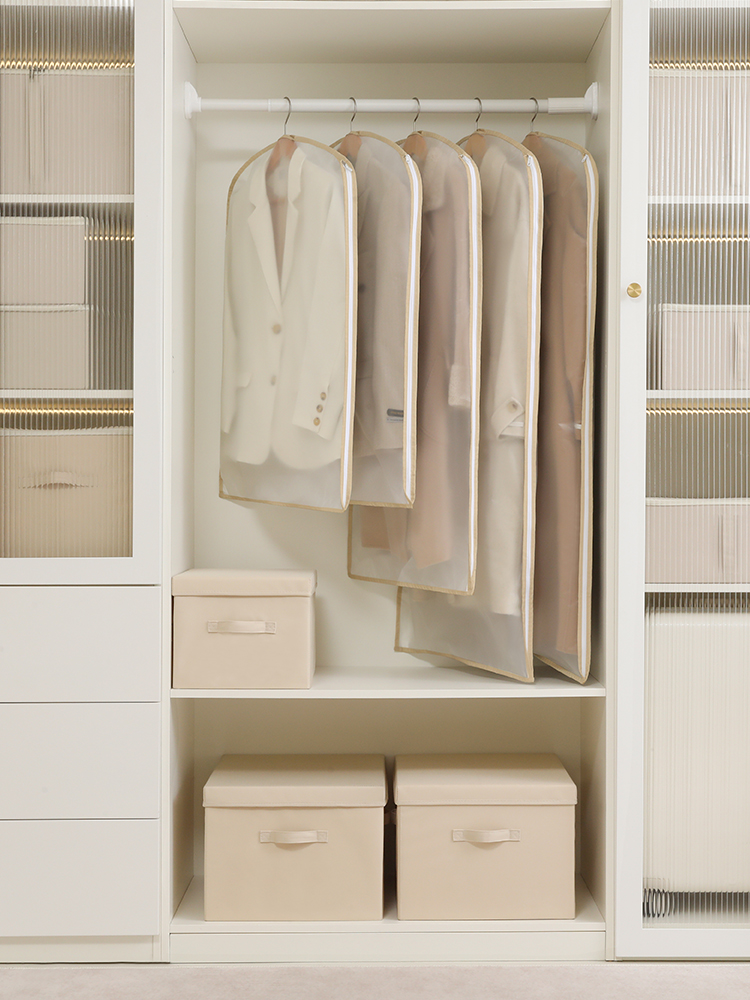 Vertical Suit Transparent Storage Bag Clothes Dust Cover