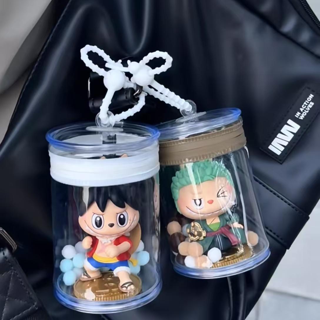 Instock Pop Mart Labubu One Piece Joint Name Luffy Blind Box Hand-Made Trendy Toy Gift