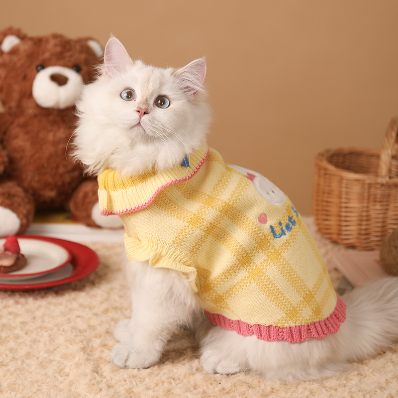Cat Clothes Spring Clothes Anti-Lint Cat Kitten Muppet Kittens Sweater Pet Winter Puppy Dog Spring Clothes