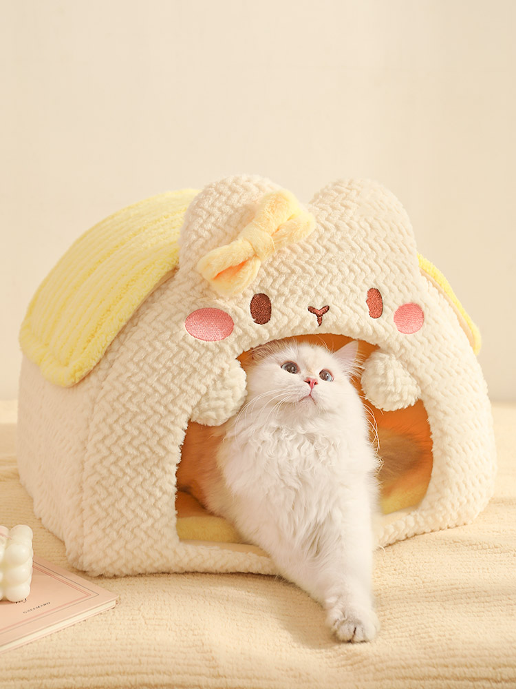 Cat Nest Winter Heattech Closed Cat Sleeping Bag Winter Cat Security Sleeping Nest Cat House Winter Cat House Cat Bed