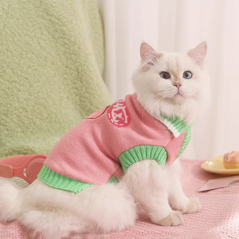 Cat Clothes Fall and Winter Heattech Ragdoll Cat Kitten Kittens Winter New Year Pet Spring & Fall Dog Sweater