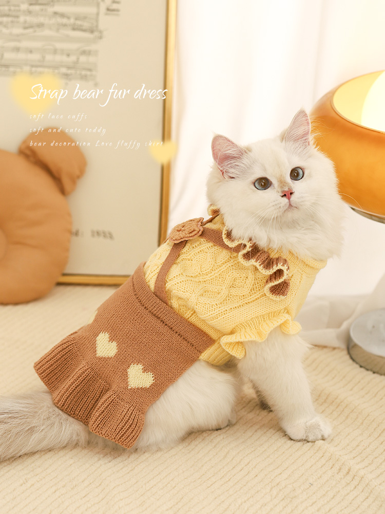 Cat Clothes Winter Kitten Kittens Muppet Warm Winter Clothing Pet Cute Sweater Dog Clothes Autumn and Winter