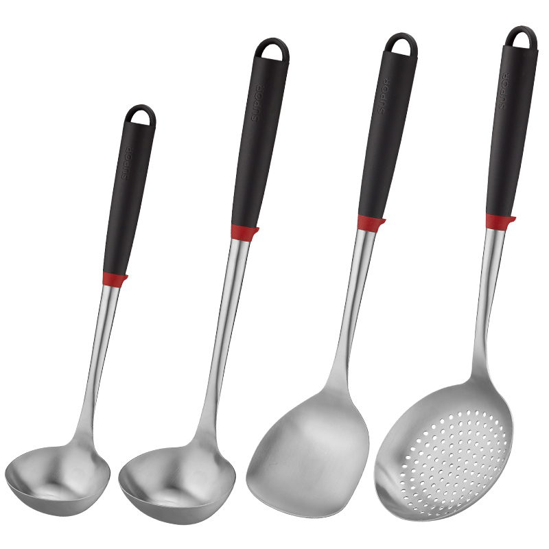 Supor Anti-Scalding Chinese Style Shovel Large Soup and Porridge Spoon Stainless Steel