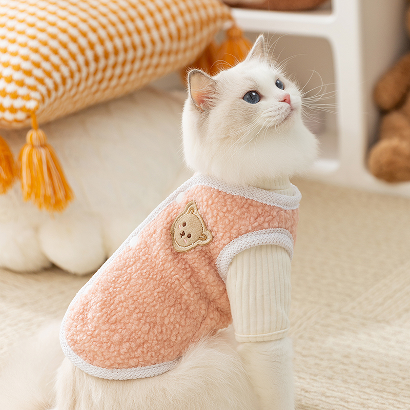 Hippie Dog 2024 New Arrival Cotton-Padded Clothes Puppy Clothes Winter Clothes Teddy Bichon Pet Cat Small Size Dogs Autumn and Winter