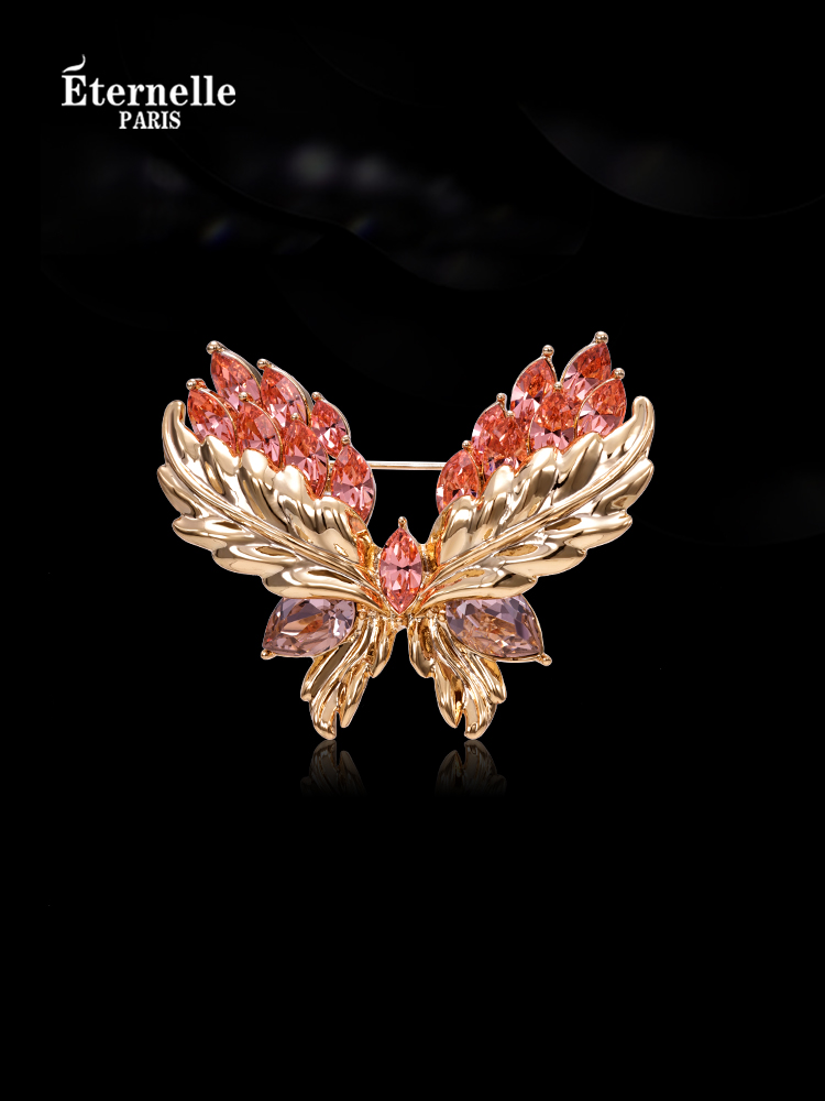 Eternelle French Eternal Butterfly Brooch High-End Entry Lux Austria Crystal Accessories Corsage Birthday Gift