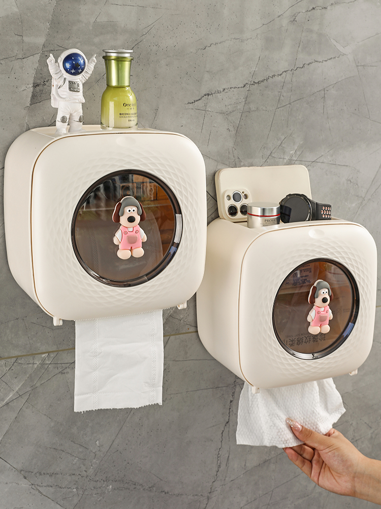 Toilet Paper Box Toilet Tissue Box Toilet Toilet Paper Storage Rack Toilet Wall-Mounted Bathroom Tissue and Toilet Paper Dispenser