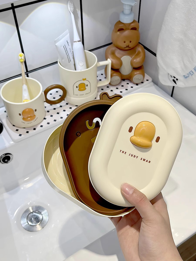 Soap Holder with Lid Large Student Household Dormitory Underwear Laundry Soap Box Soap Draining Box Suit Soap Box
