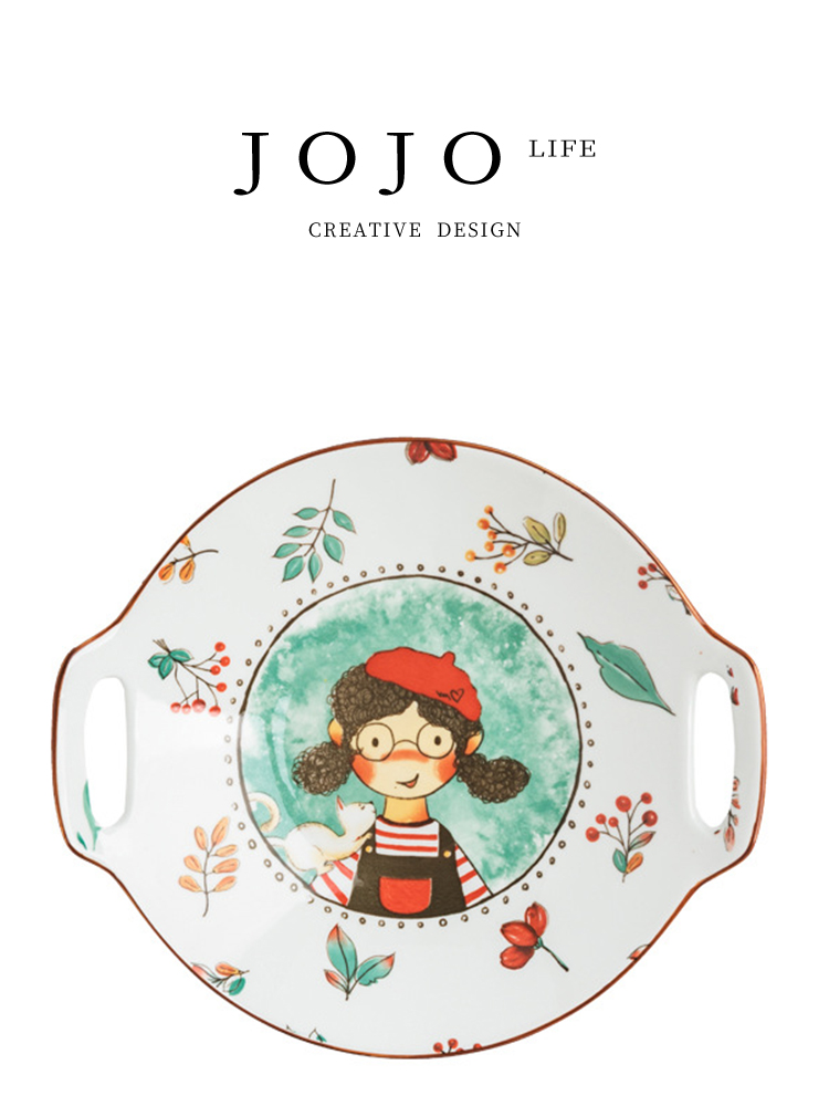 Jojo's L. PD Fairy Tableware Suit Ceramic Dishes High-End Housewarming Luxury Dishes Home | Fairy Tale