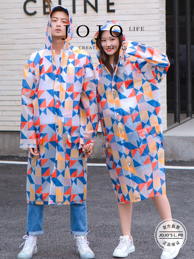 Jojo's L. Pd. Mr. Grocery. Raincoat New Arrival Thickened Cycling Outdoor Hiking Print | Shu Man