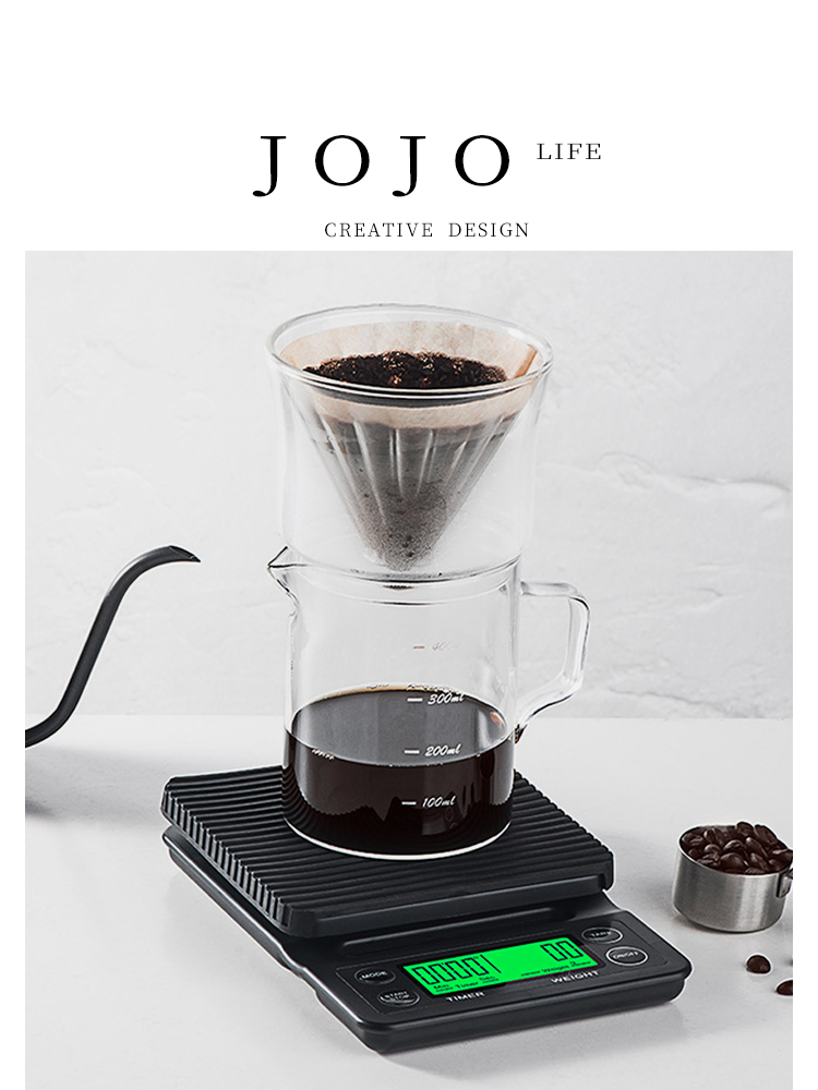 Jojo's L. Pd. Erji. Pour-over Coffee Scale Timing Coffee Electronic Scale Multi-Function Food Balance Jueji