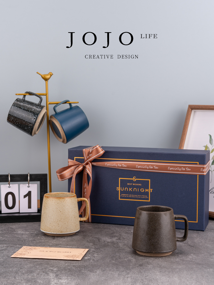 Jojo's L. Pd. Dotin. Cup Set For Home Retro Ceramic Mark Stoneware Coffee Cup Water Cup