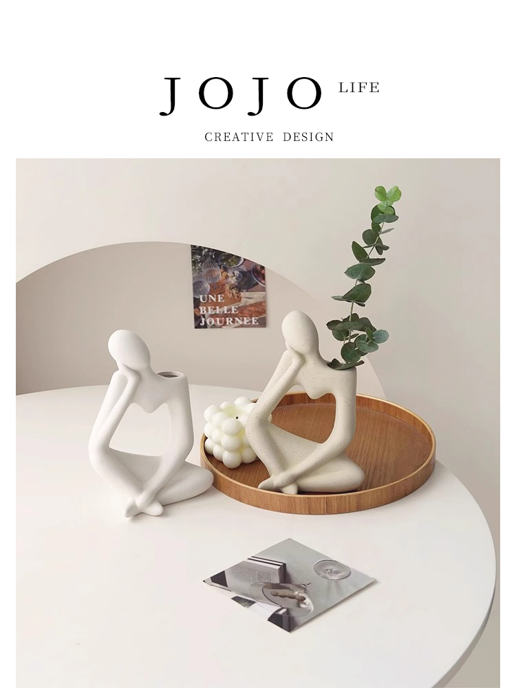 Jojo's L. Pd. Think. Vase Creative Minimalistic Abstraction Character Decoration Decoration Living Room | Thinking