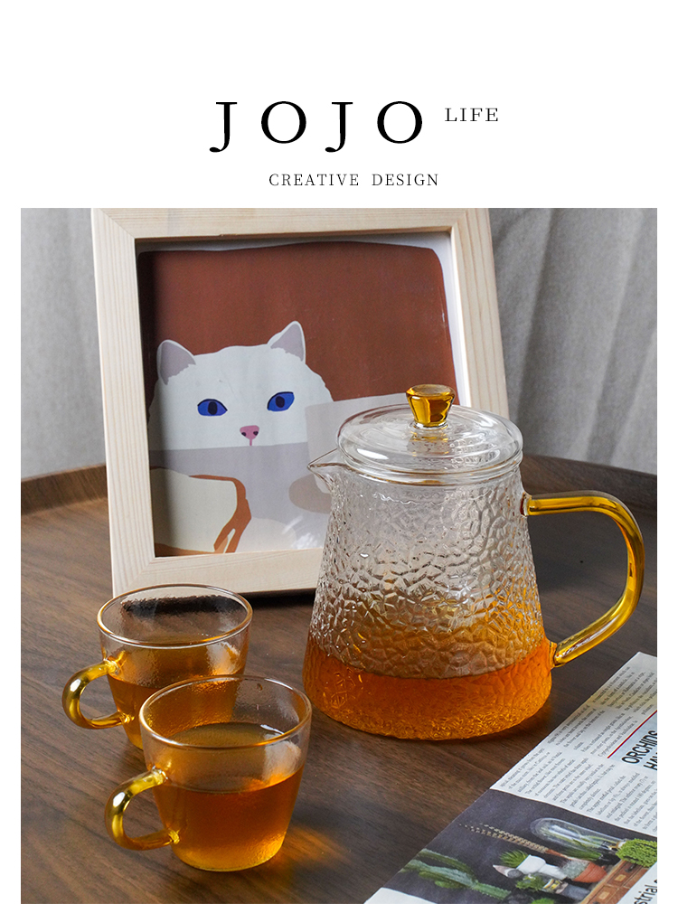 Jojo's L. PD · Hammer · Cup Set For Home Japanese Style Hammer Pattern Glass Teapot Suit | Hammer