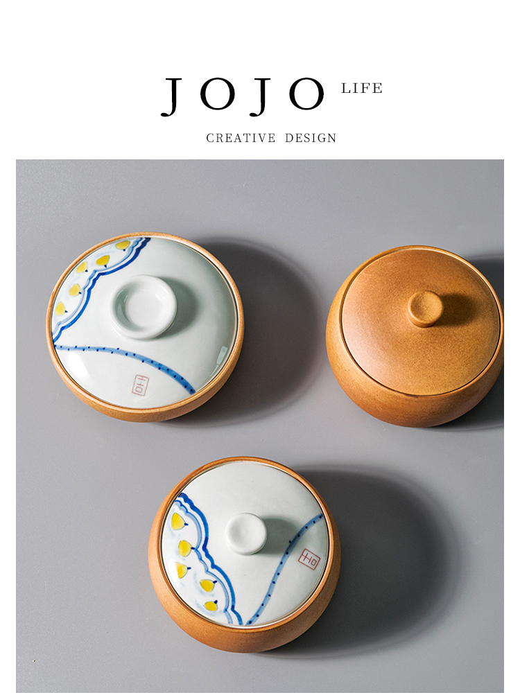 Jojo's L. PD · Green · Tableware For Home Japanese Ceramic with Lid Buddha Jumps over the Wall Stew Tureen | Blue and White Flowers