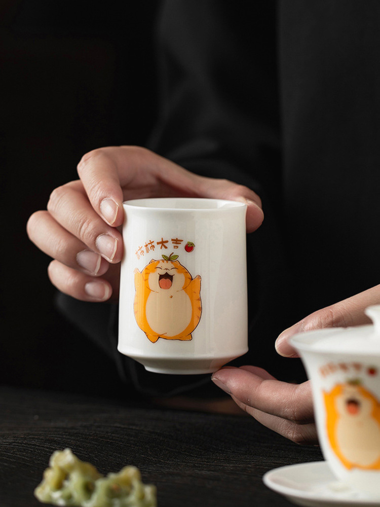 Jojo's L. Pd. Ziquan Jian. Tea Cup Master Cup Ceramic Cup Single Cup Personal Dedicated Tea Cup | Snow