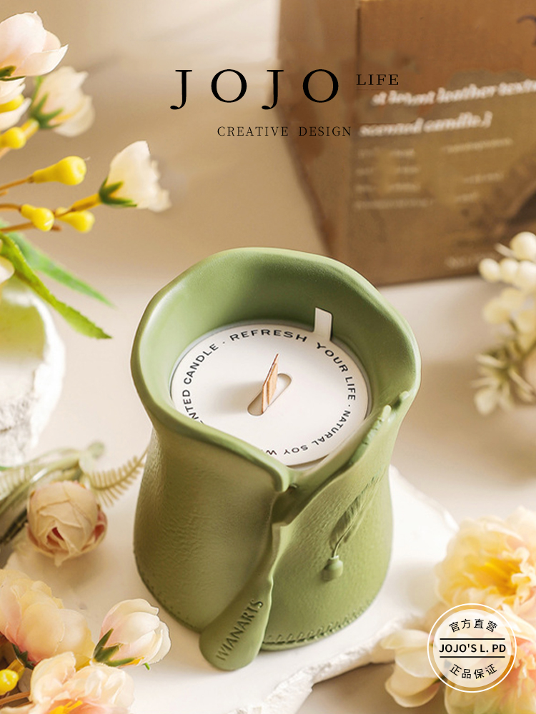 Jojo's L. Pd. IZumi. Aromatherapy Candle Cement Cup Shape Soy Wax Aromatherapy Candle | Spring Yu