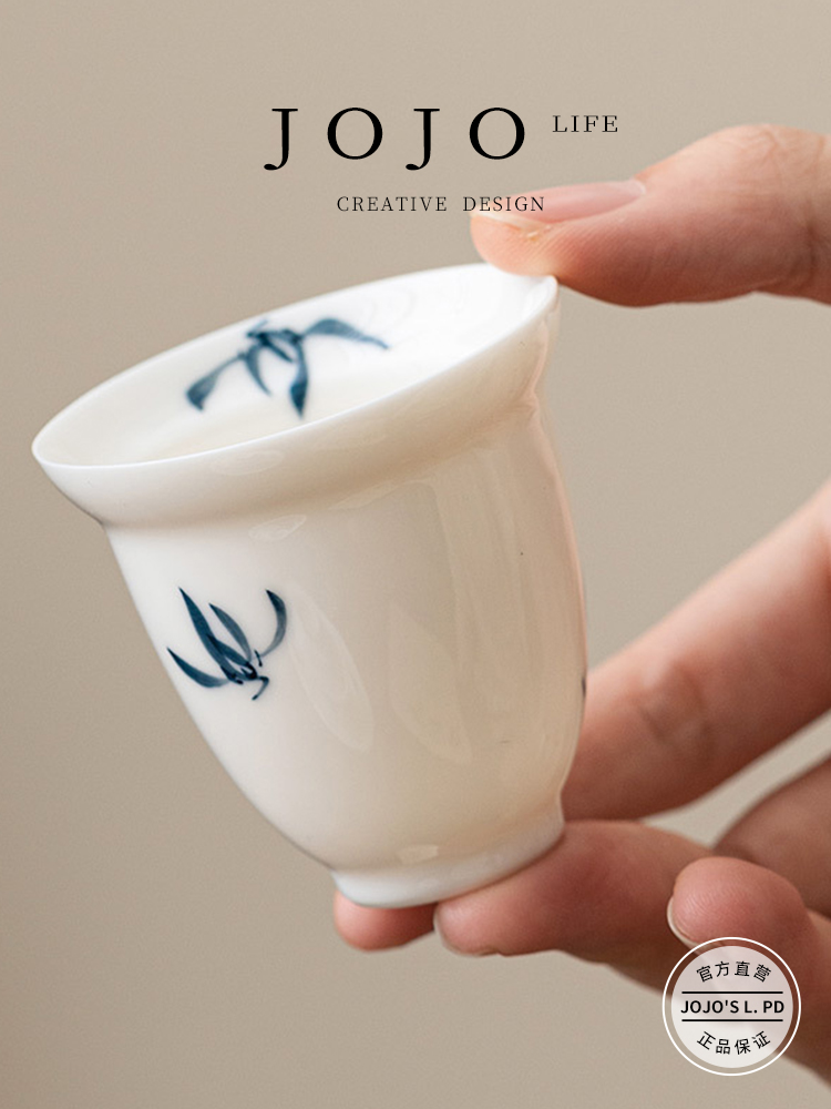 Jojo's L. Pd. Ngwen. Hand Painted Orchid White Porcelain Tea Set Tea Cup Master Cup Single Ceramic | Ask Each Other