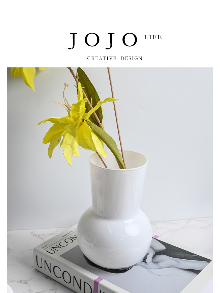 Jojo's L. Pd. Clear. Vase For Home Scandinavian Ins Minimalist Glass Furnishing Article Flower Container Clear