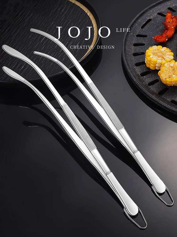 Jojo's L. Pd. Mr. Grocery. Korean Style Barbecue Clip Stainless Steel Long Food Clip | Hashima