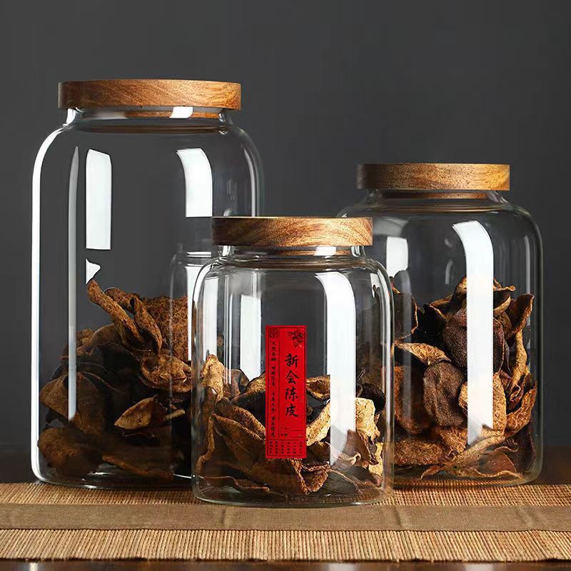 Glass Tangerine Peel Storage Borosilicate Glass Sealed Dried Fruit Tea Storage Organizer Packaging Storage