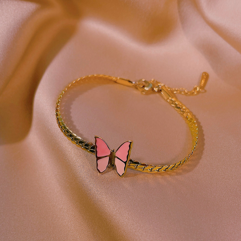 Women's Butterfly Element Titanium Steel No Fading Bracelet
