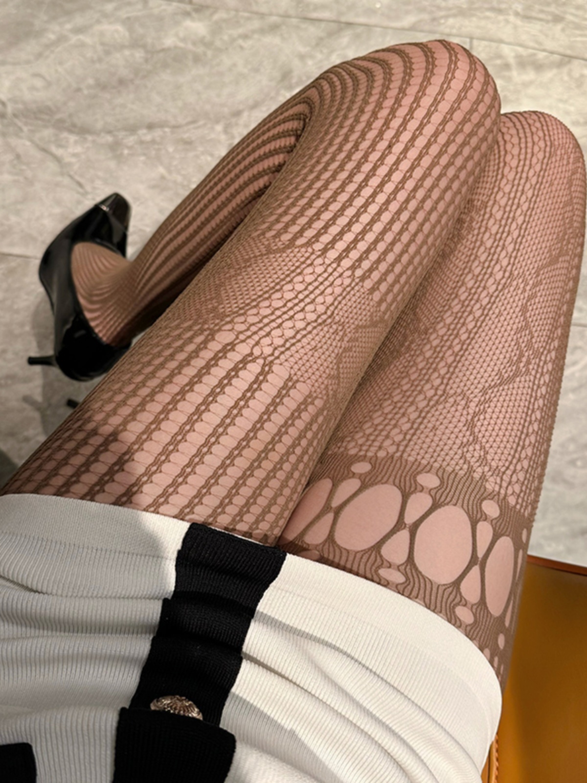 Lace Stockings Women's Sexy Brown American Hollow Net Socks Types A and B Pantyhose Gray Silk Spring & Fall Thin Base Black Silk