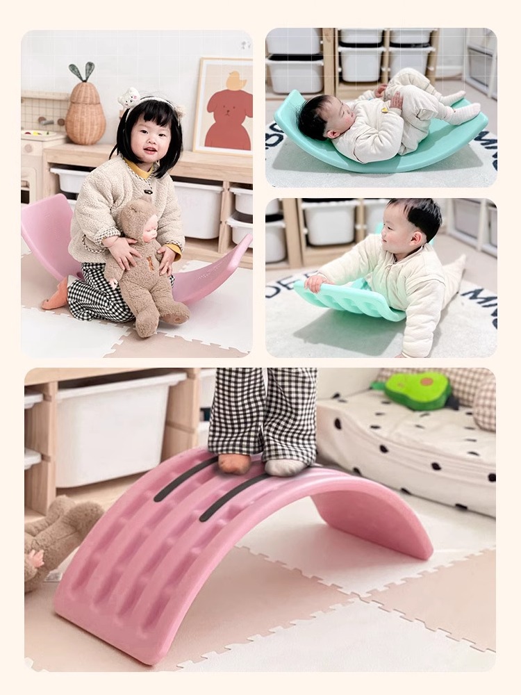 Seesaw Kids Indoor Smart Board Wood Surf Balance Board Sensory Training Equipment For Home Concentration Bending Board Toy