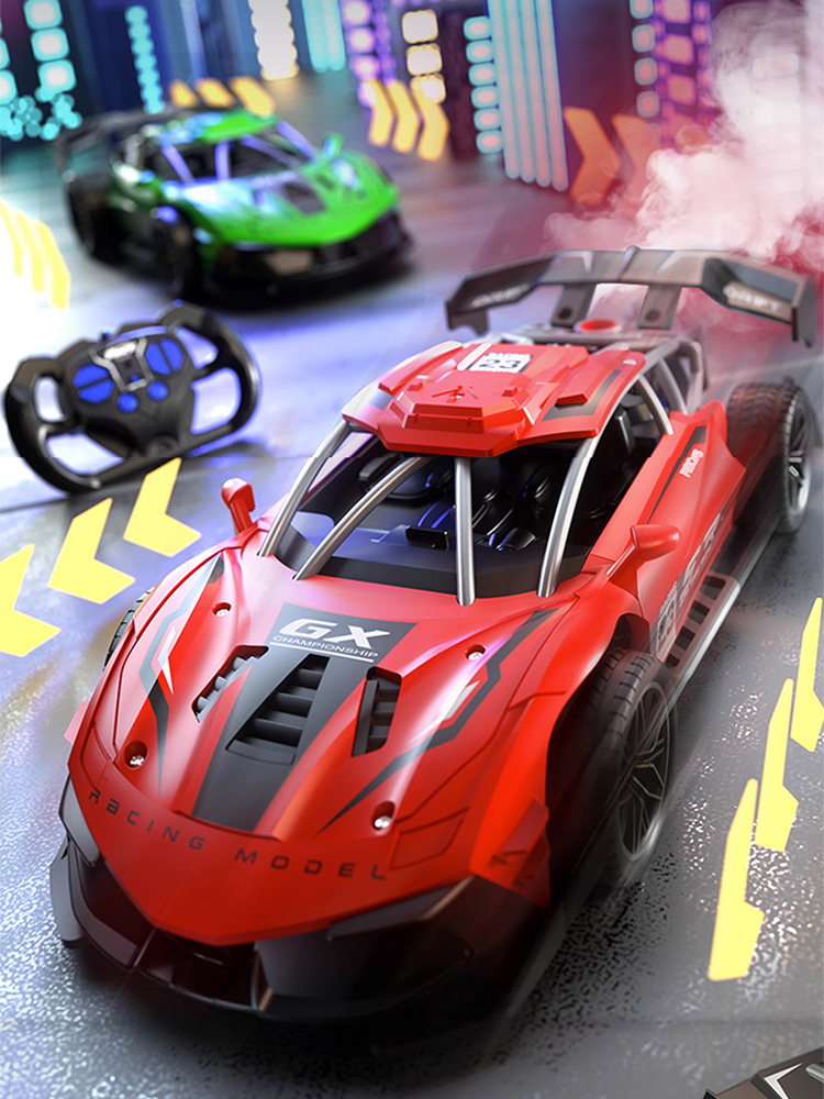 Electric Remote Control Drift Sports Car Toy Four-Wheel Drive Racing Boy 3-8 Years Old 14 Spray Off-Road Vehicle Kids Car