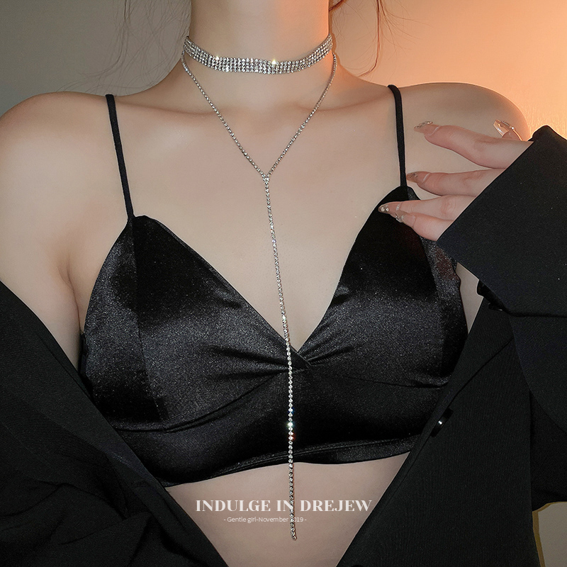 Double-Layered Tassel Necklace Light Luxury Minority Clavicle Chain Female Fancy 2025 New Arrival Top-Selling Product Fashion Necklace Accessories