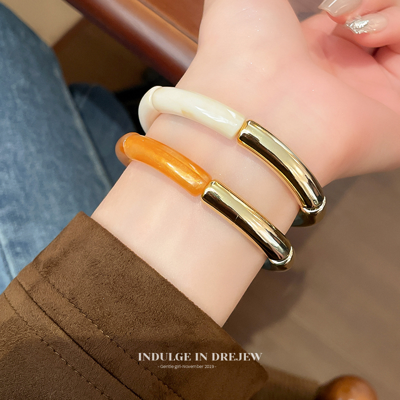 Retro Color Matching Bracelet Fancy Light Luxury Minority Exquisite Bracelet 2025 New Arrival Best Selling Girlfriends Couples Bracelet
