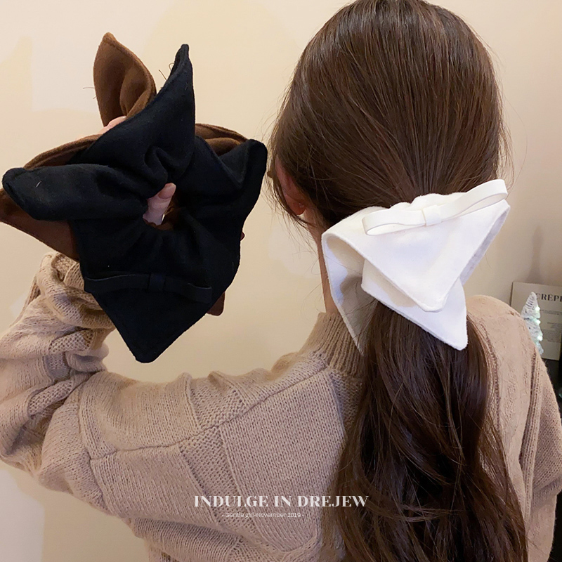 Bows Square Scarf Hair Band 2025 New Arrival Rubber Band Hair-Binding Female Fancy Head Rope High Elasticity Durable Summer Hair Accessories