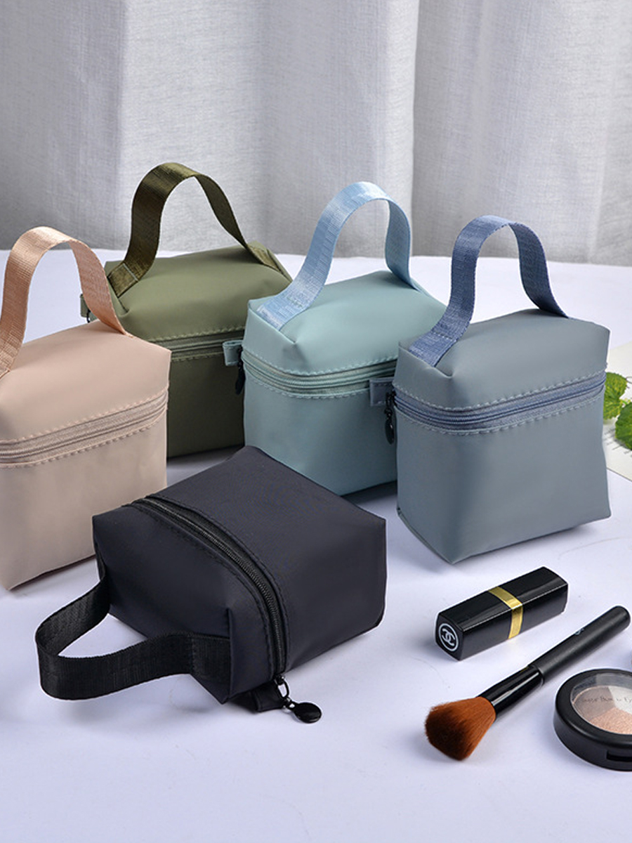 Mini Satchel Cosmetic Bag Upscale Portable Waterproof Hand-Held Lipstick Storage Bag Earphone Pouch Mini Sanitary Napkin Bag