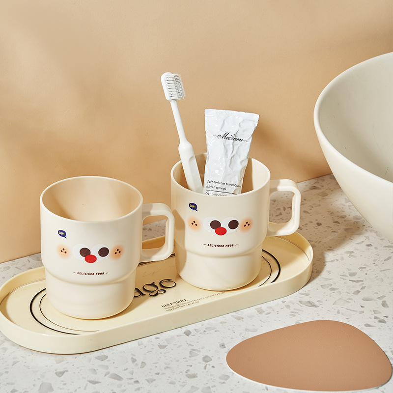 Milk Cute Cartoon Gargle Cup Cute Cartoon Washing Cup Good-looking For Home Plastic Kids Adult Tooth Glass